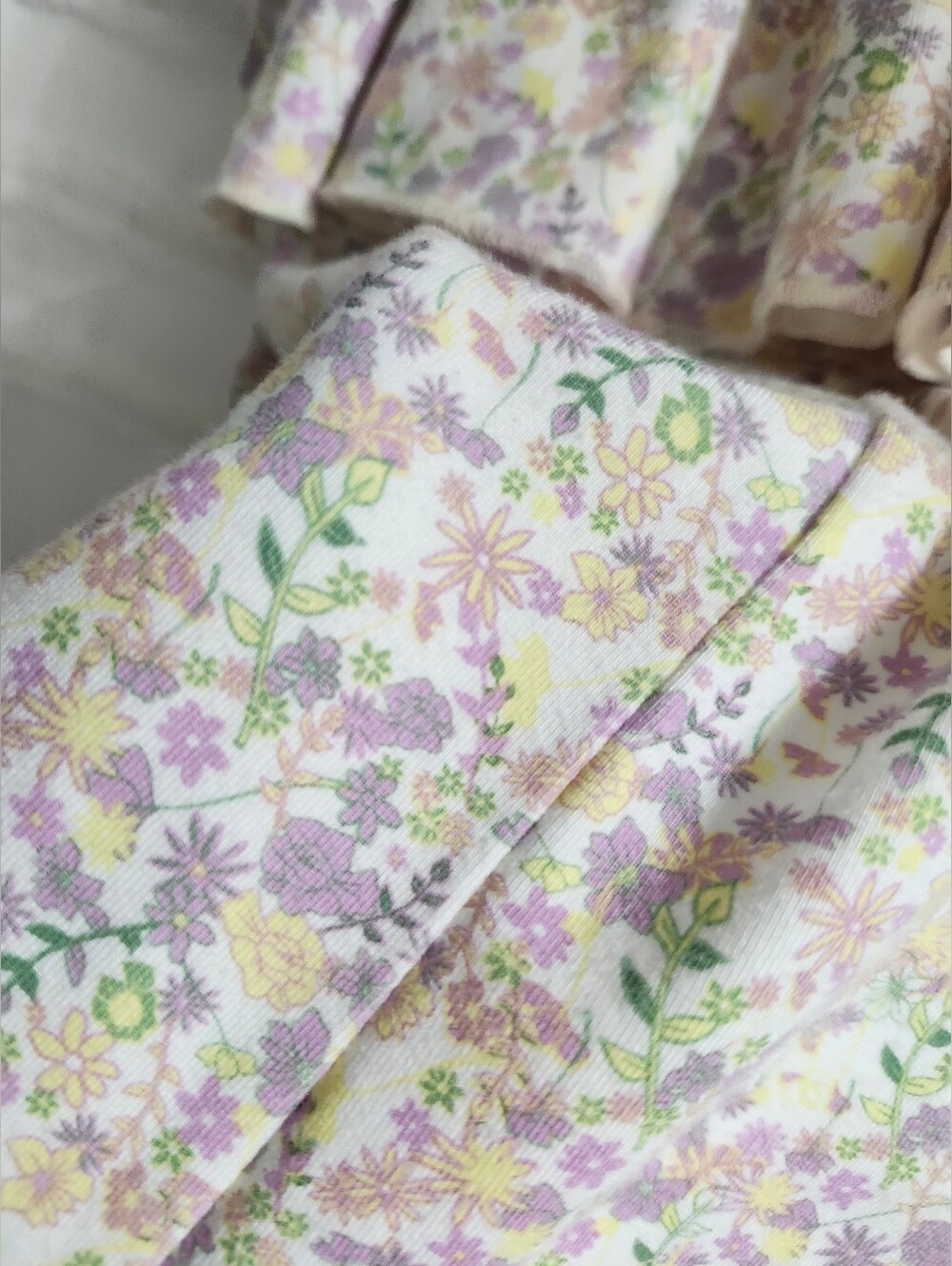Smash + Tess Lavender and Cream Floral Ruffle Romper. - Picture 7 of 8